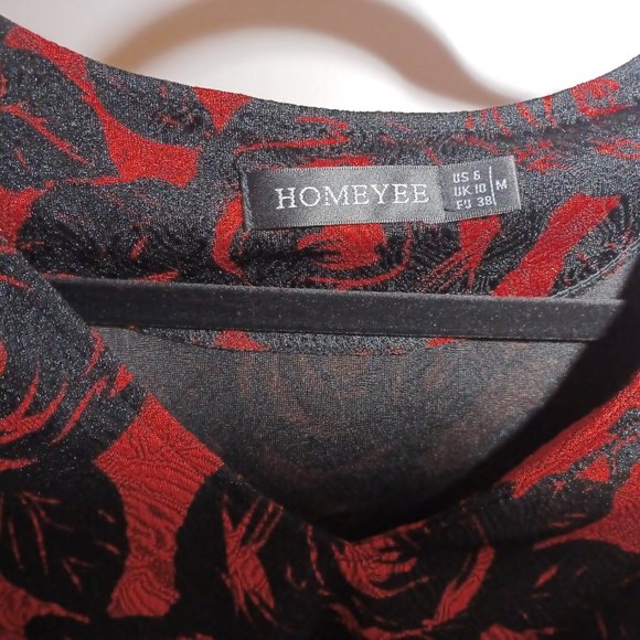 HOMEYEE Chic Lace Flare Party Dress - Picture 5 of 5